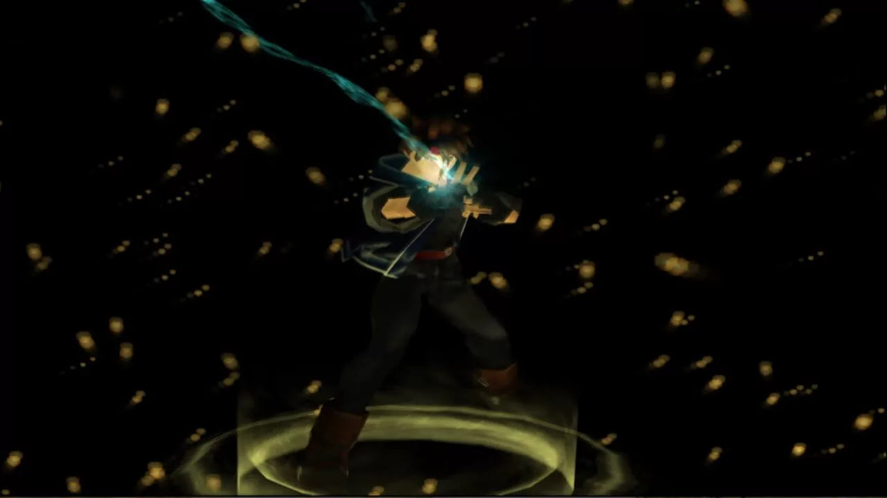 Orphen: Scion of Sorcery for PlayStation 2 (PS2) featuring an action RPG based on the anime where you cast spells in real time battles and explore dungeons across a fantasy world; follow Orphen’s story with party members puzzles and magic driven combat on PS2 gameplay screenshot