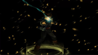 Orphen: Scion of Sorcery for PlayStation 2 (PS2) featuring an action RPG based on the anime where you cast spells in real time battles and explore dungeons across a fantasy world; follow Orphen’s story with party members puzzles and magic driven combat on PS2 gameplay screenshot