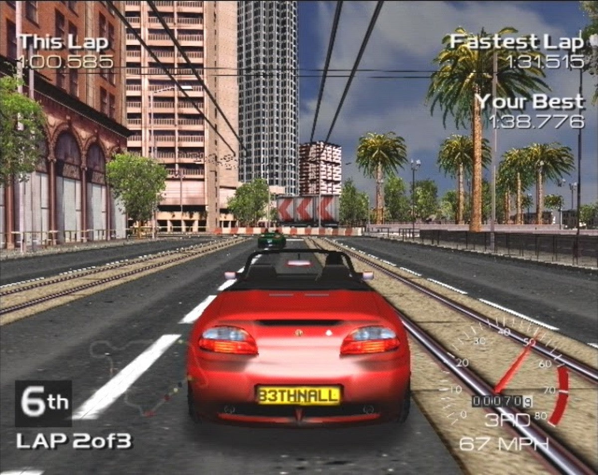 Metropolis Street Racer game for the Sega Dreamcast featuring arcade style street racing gameplay with real world inspired cities time based challenges vehicle tuning and a kudos scoring system emphasizing stylish driving and precision racing gameplay