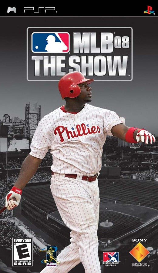 MLB 08: The Show cover art for PlayStation Portable (PSP) baseball sports video game
