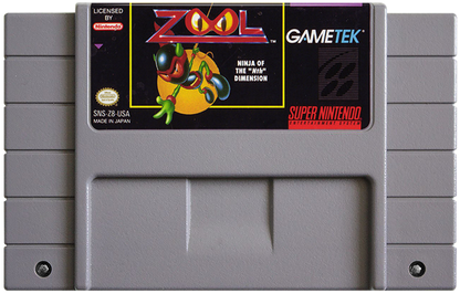 Zool Ninja of the Nth Dimension cartridge for Super Nintendo Entertainment System (SNES) retro video game