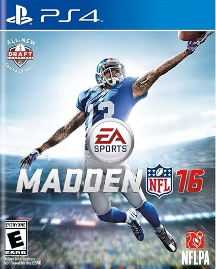 Madden NFL 16 cover art for PlayStation 4 (PS4) video game