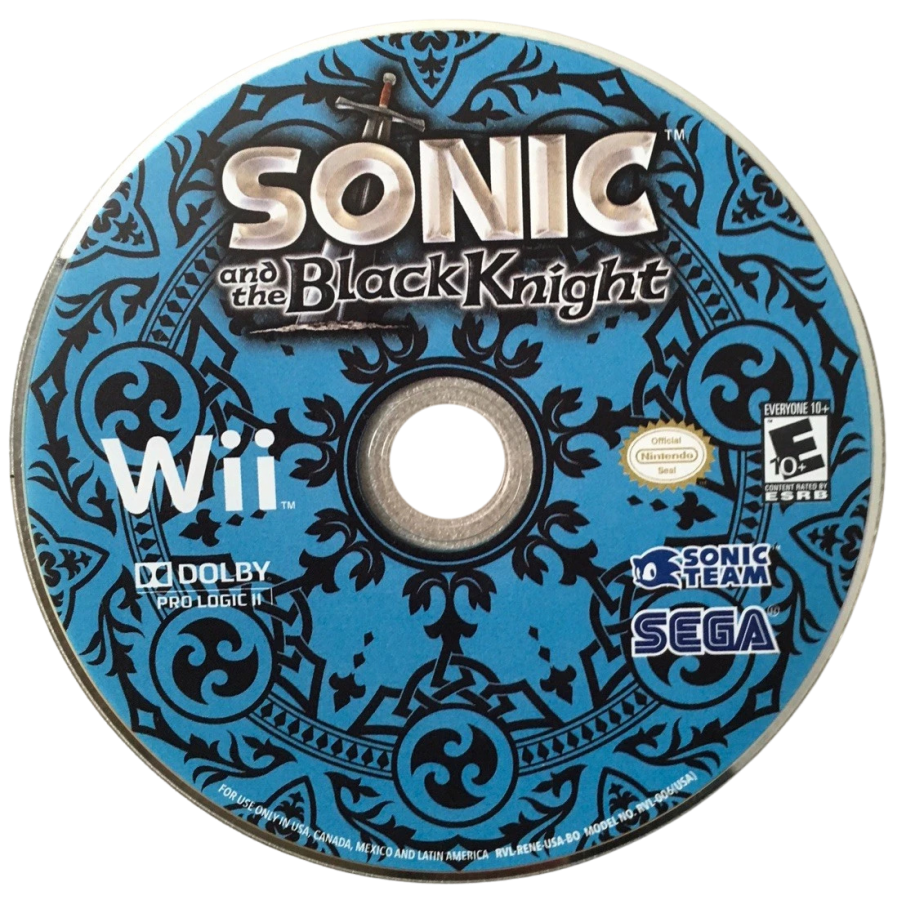 Sonic and the Black Knight – Nintendo Wii (Wii) action-adventure fantasy platformer video game disc