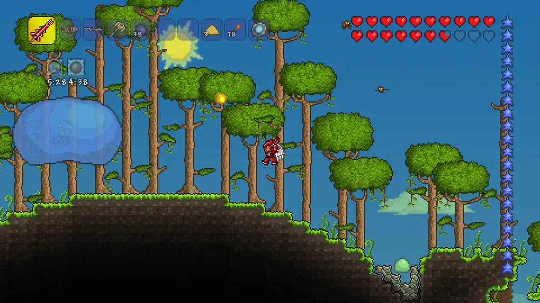 Terraria Xbox One 2D sandbox adventure game with building crafting exploration and combat in procedurally generated worlds gameplay