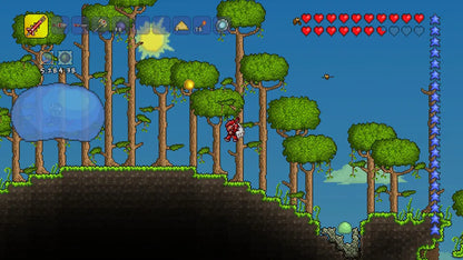Terraria Xbox One 2D sandbox adventure game with building crafting exploration and combat in procedurally generated worlds gameplay