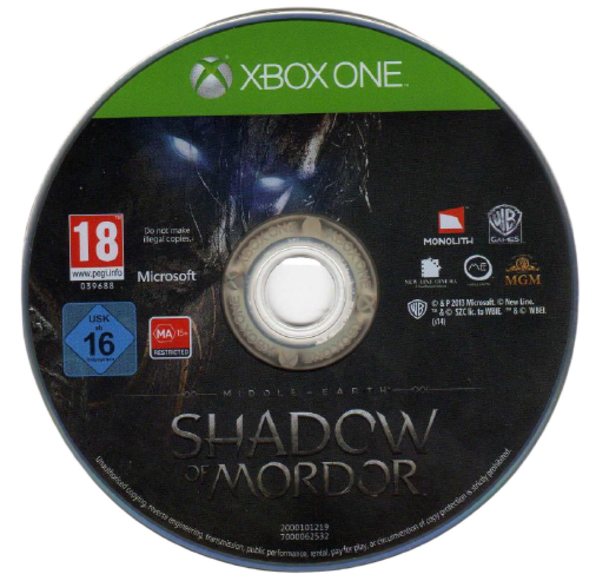 Middle Earth Shadow of Mordor Xbox One open-world action game with stealth combat and the Nemesis system in Tolkien’s universe disc