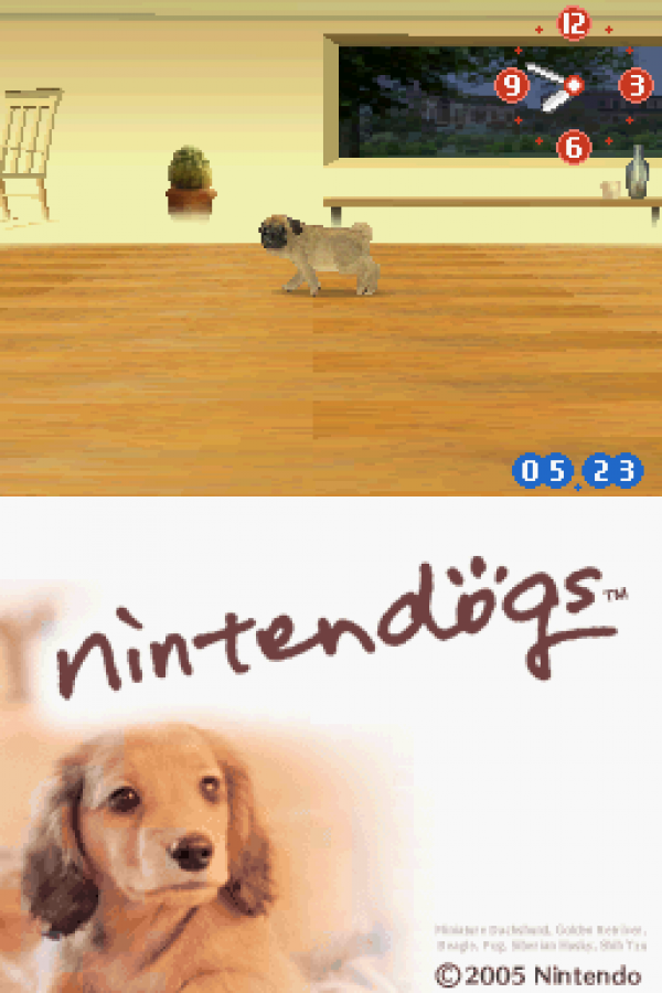 Nintendogs: Dachshund and Friends gameplay for Nintendo DS (DS) virtual pet simulation video game