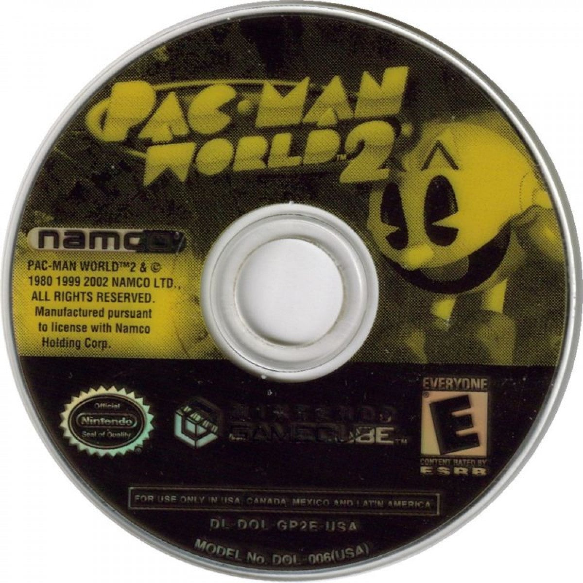 Pac-Man vs. / Pac-Man World 2 Player's Choice GameCube game featuring classic maze action and 3D platforming adventure on Nintendo GameCube disc 2