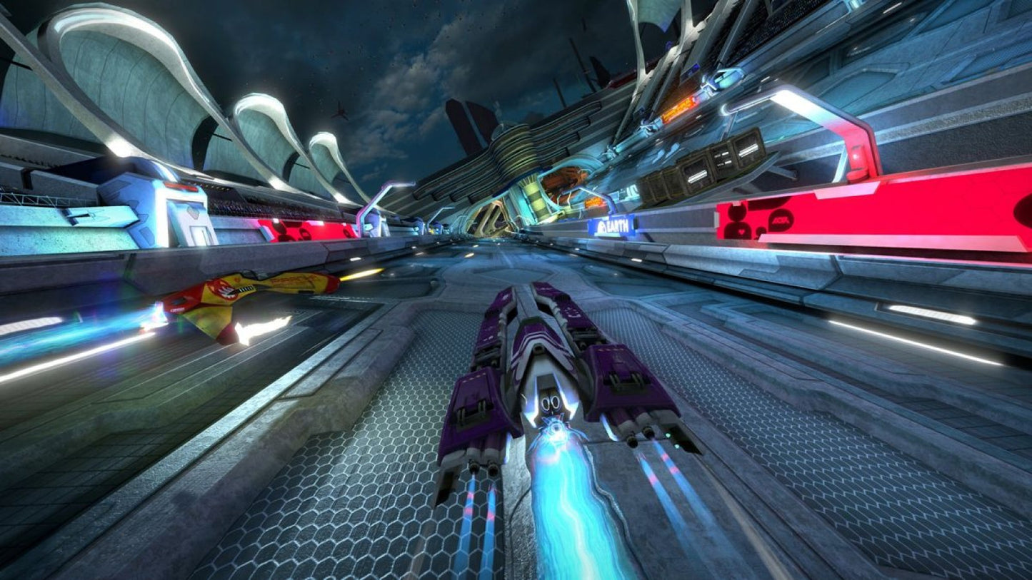 Wipeout Omega Collection – PlayStation 4 (PS4) video game gameplay, futuristic racing simulation.