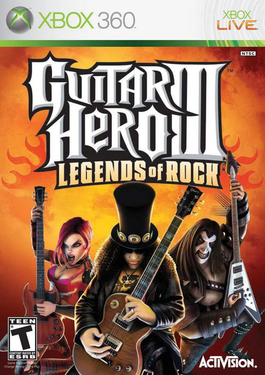 Guitar Hero III: Legends of Rock cover art for Xbox 360 (X360) video game