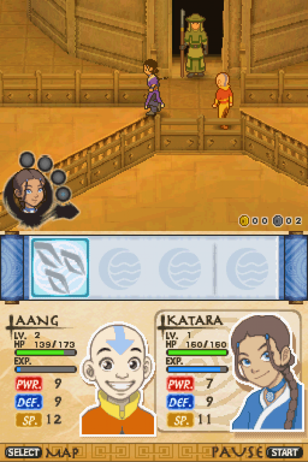 Avatar: The Last Airbender – The Burning Earth gameplay for Nintendo DS (DS) action adventure video game