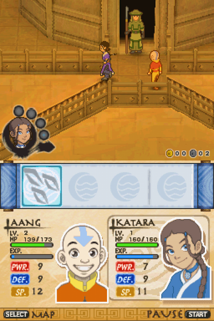 Avatar: The Last Airbender – The Burning Earth gameplay for Nintendo DS (DS) action adventure video game