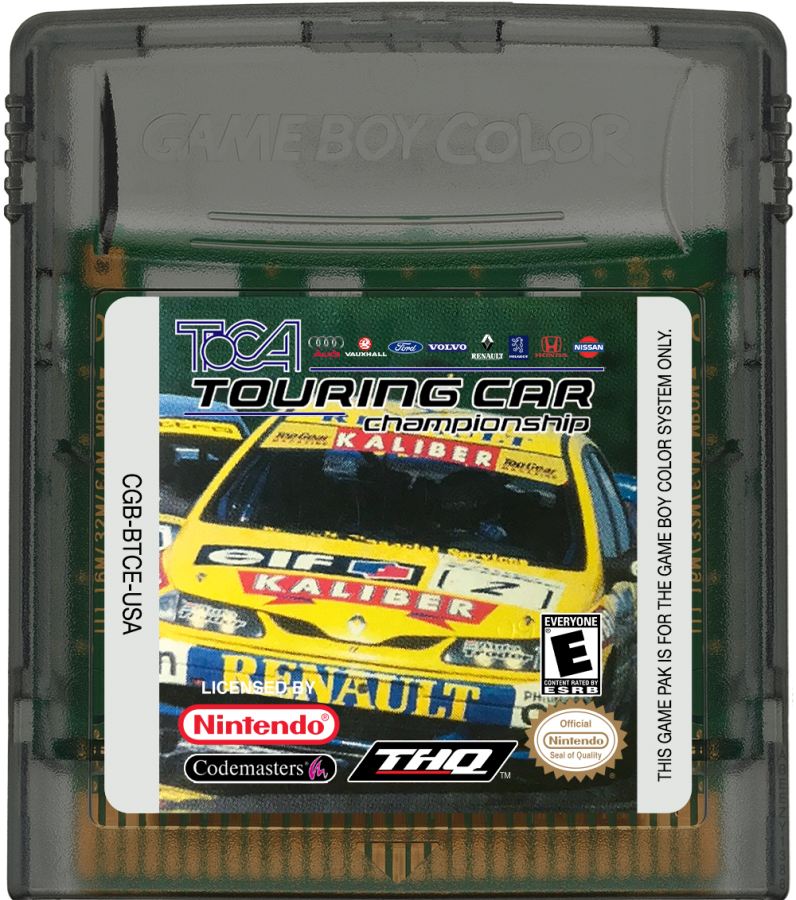 TOCA Touring Car Championship cartridge for Game Boy Color (GBC) video game