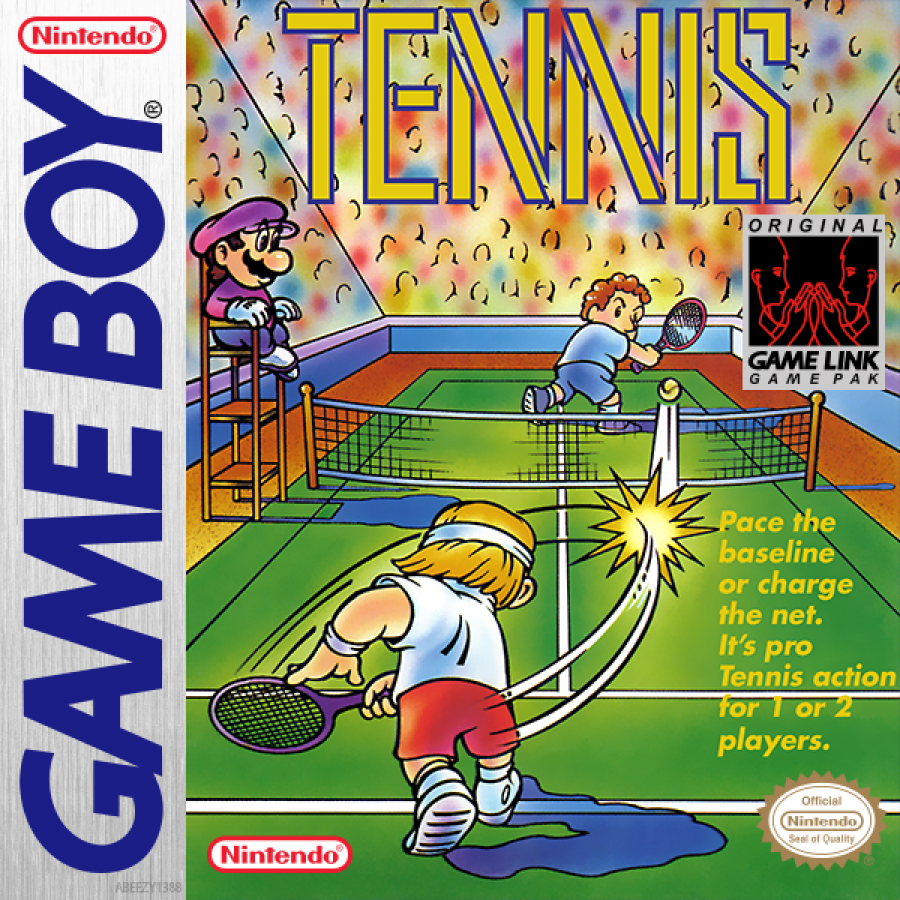 Tennis Game Boy sports tennis video game cover art.