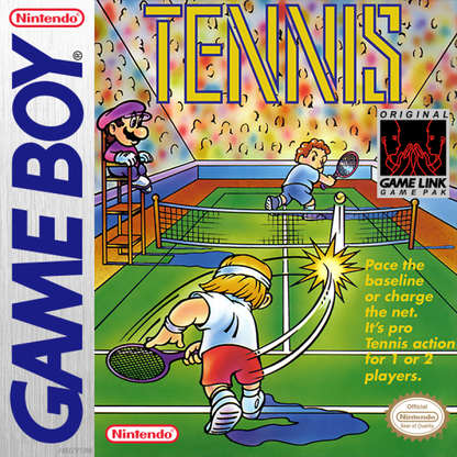 Tennis Game Boy sports tennis video game cover art.