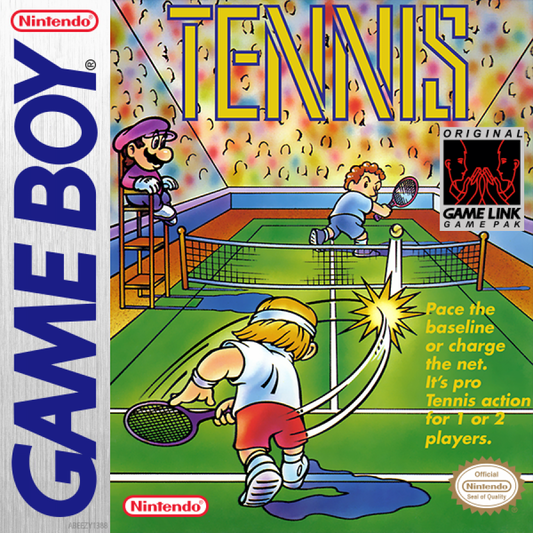 Tennis Game Boy sports tennis video game cover art.