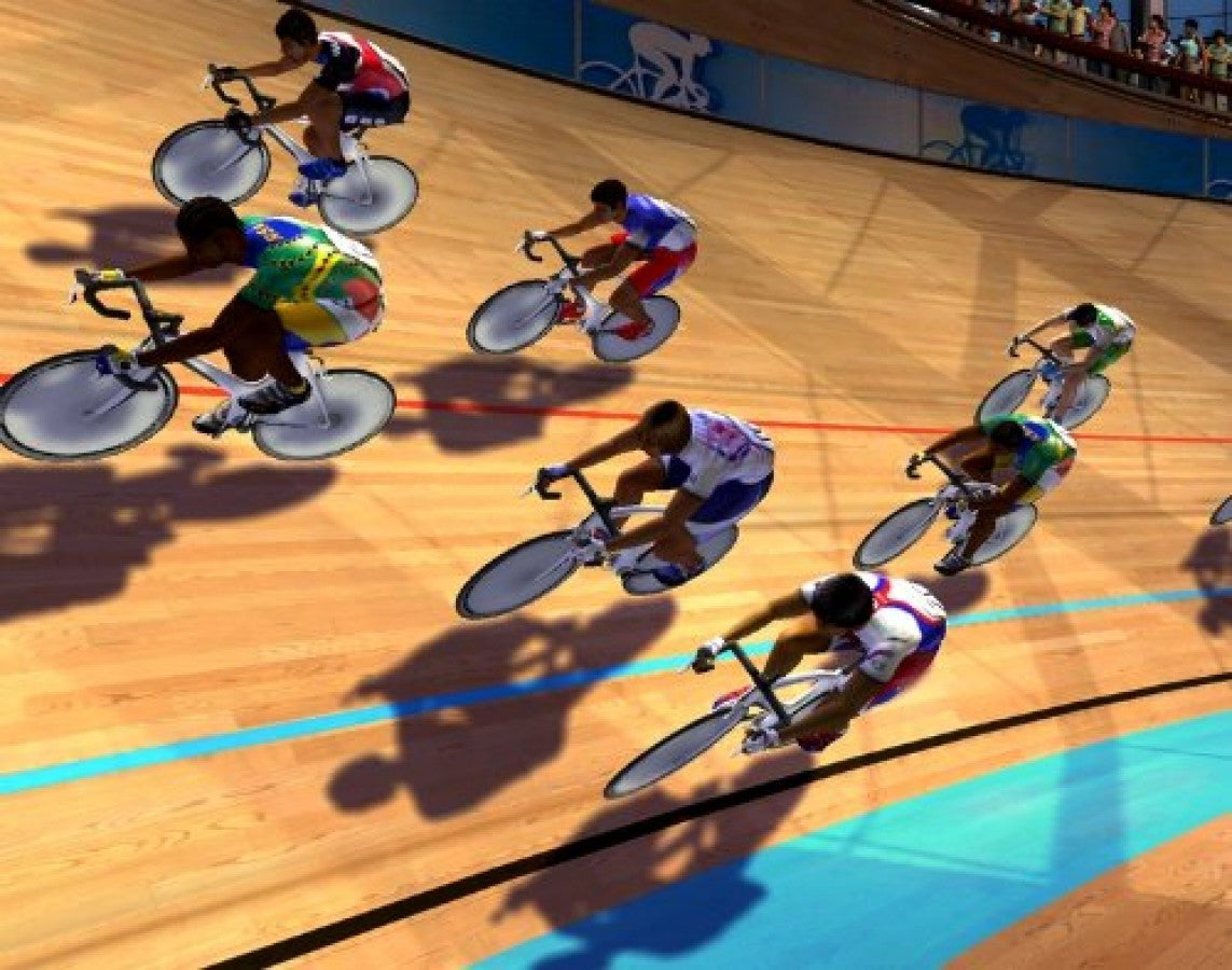 World Championship Athletics gameplay for Nintendo Wii (Wii) featuring track‑and‑field sports competition with sprinting, jumping, and throwing events, motion‑based controls, and international tournament gameplay.