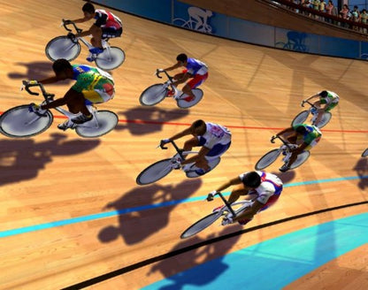 World Championship Athletics gameplay for Nintendo Wii (Wii) featuring track‑and‑field sports competition with sprinting, jumping, and throwing events, motion‑based controls, and international tournament gameplay.