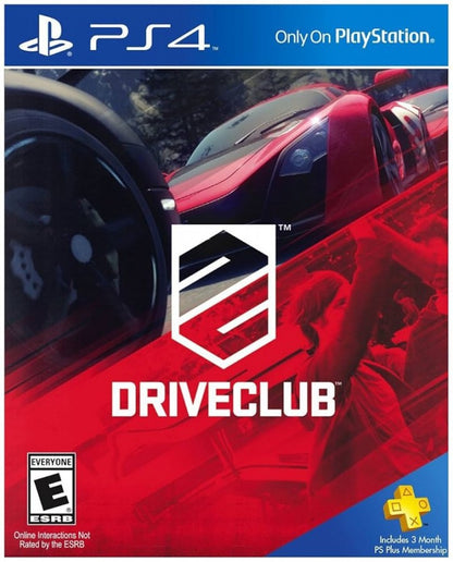 DRIVECLUB – PlayStation 4 (PS4) video game cover image, racing simulator by Evolution Studios