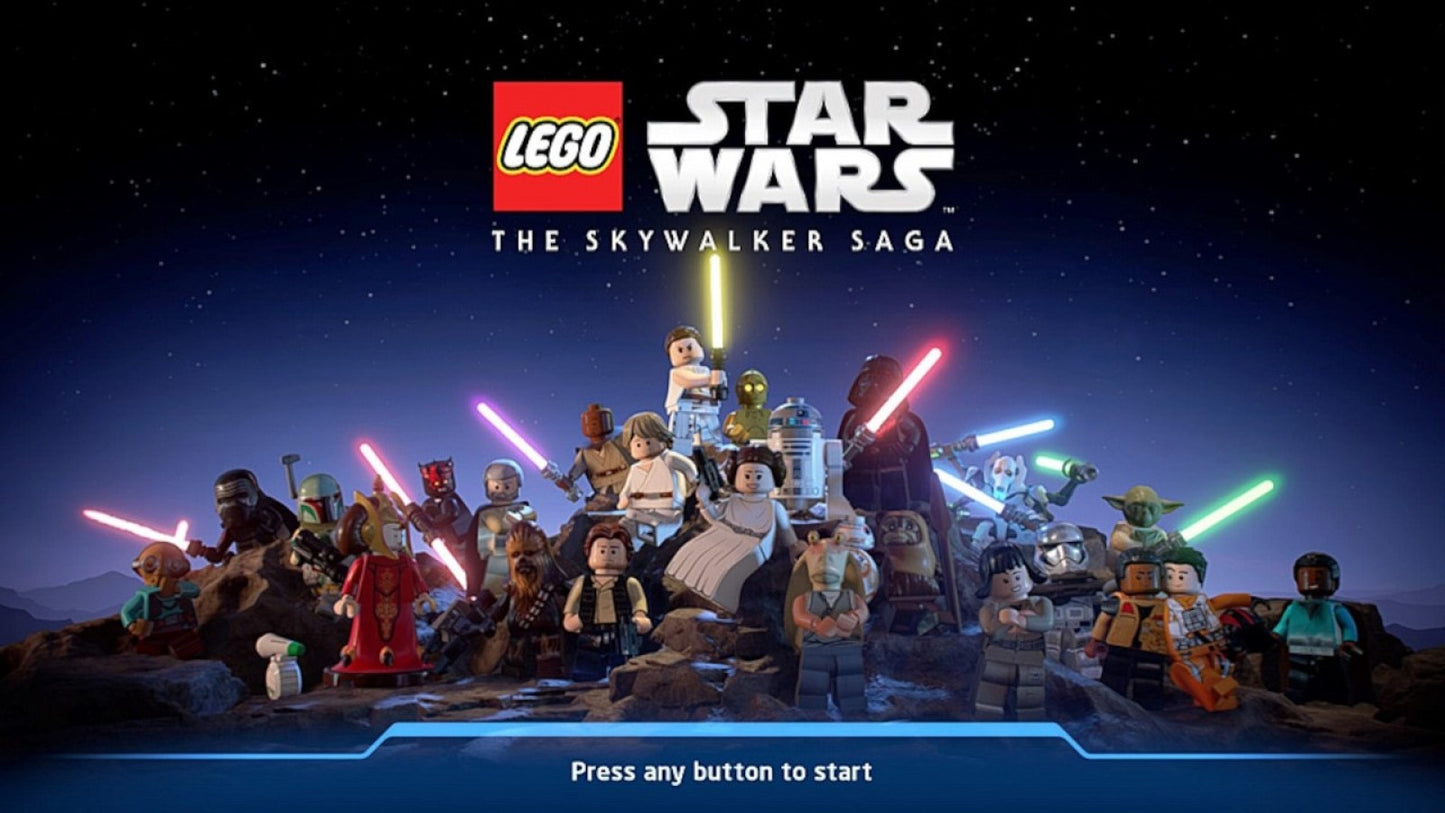LEGO Star Wars The Skywalker Saga titlepage for Nintendo Switch action adventure game