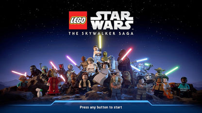LEGO Star Wars The Skywalker Saga titlepage for Nintendo Switch action adventure game
