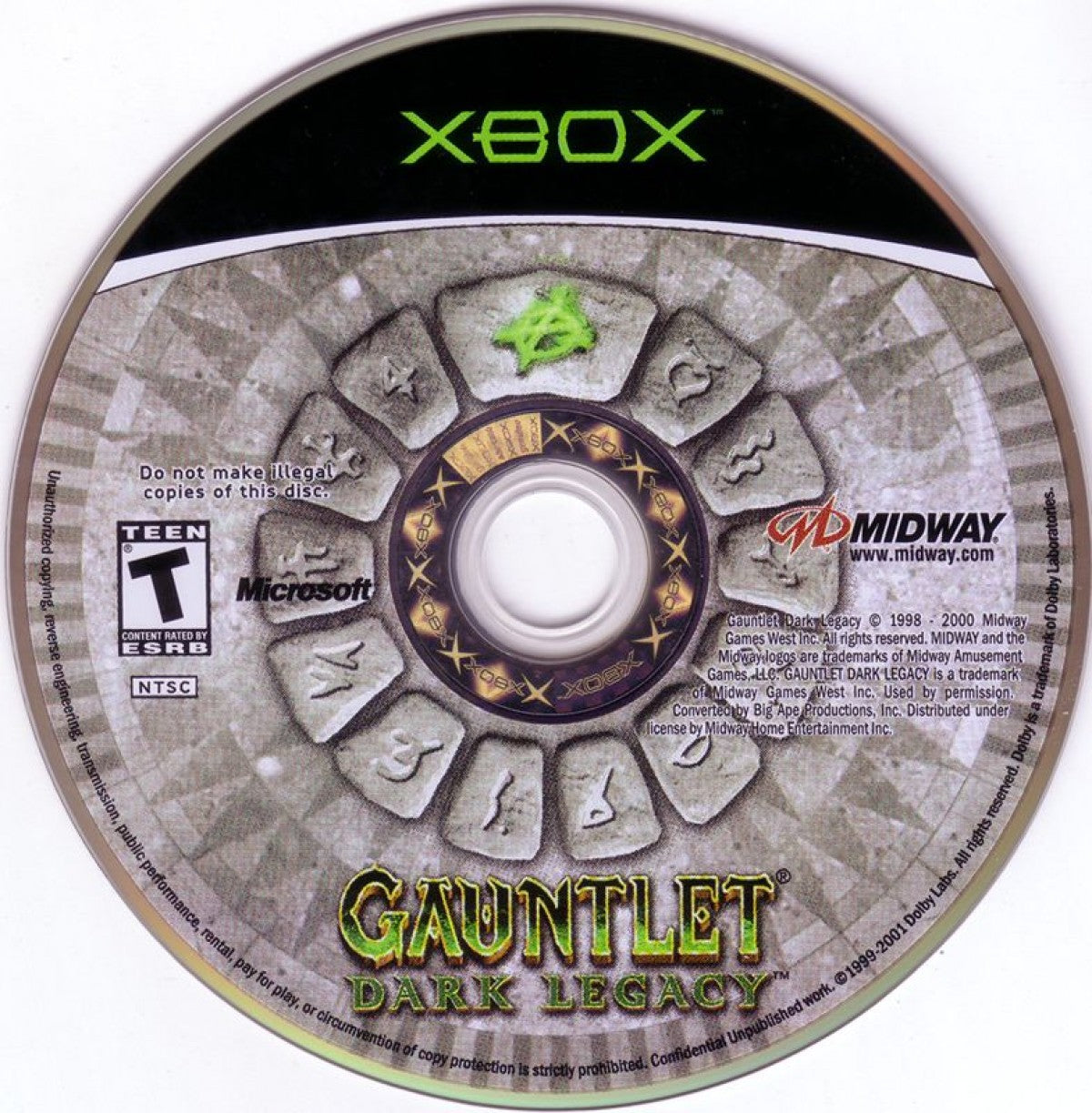 Gauntlet Dark Legacy game featuring cooperative hack-and-slash action, dungeon-crawling adventure, and multiplayer fantasy combat disc