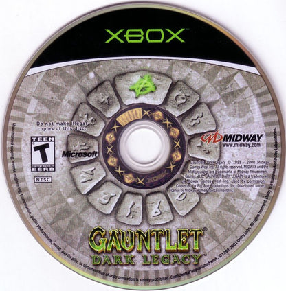 Gauntlet Dark Legacy game featuring cooperative hack-and-slash action, dungeon-crawling adventure, and multiplayer fantasy combat disc