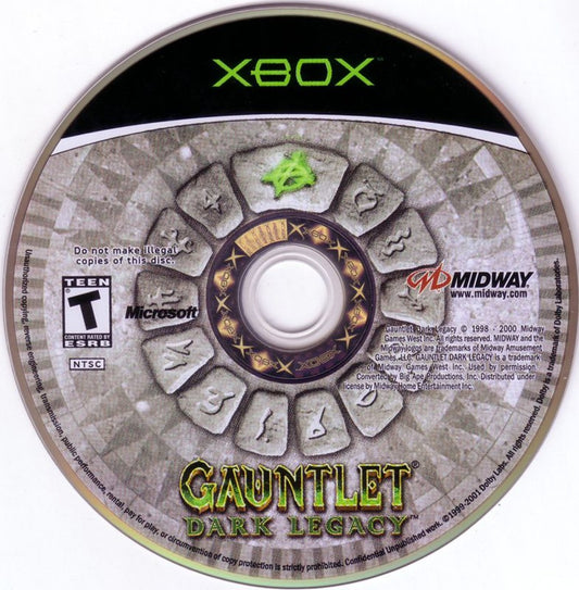 Gauntlet Dark Legacy game featuring cooperative hack-and-slash action, dungeon-crawling adventure, and multiplayer fantasy combat disc