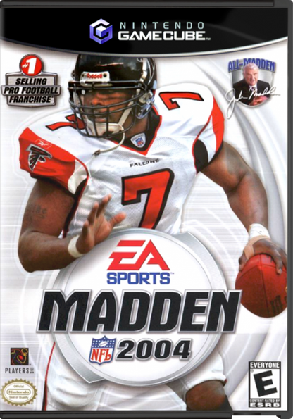 Madden NFL 2004 cover art for GameCube (GC) sports football video game