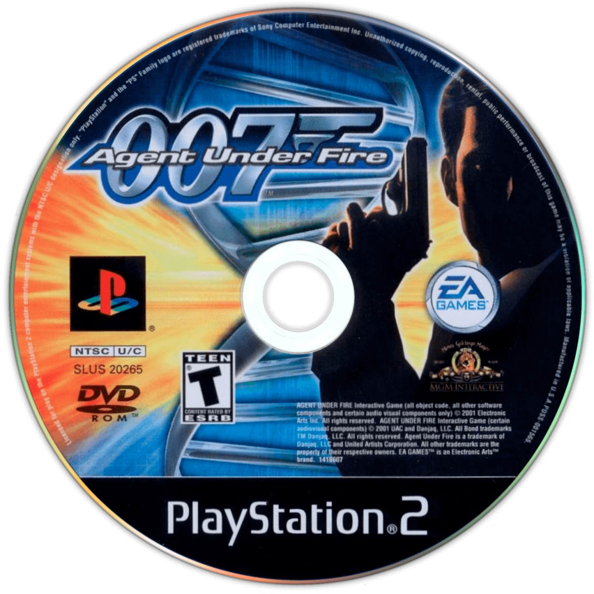 007 Agent Under Fire PS2 inspired design featuring James Bond espionage action aesthetic secret agent missions stealth operations high tech gadgets intense firefights exotic locations cinematic spy adventure gameplay nostalgic PlayStation 2 presentation disc