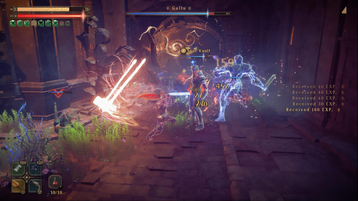 Babylon’s Fall PlayStation 5 action RPG hack and slash cooperative multiplayer up to four players Gideon clan tower climbing seasonal content weapon combat PlatinumGames Square Enix post-launch content campaign gameplay screenshot