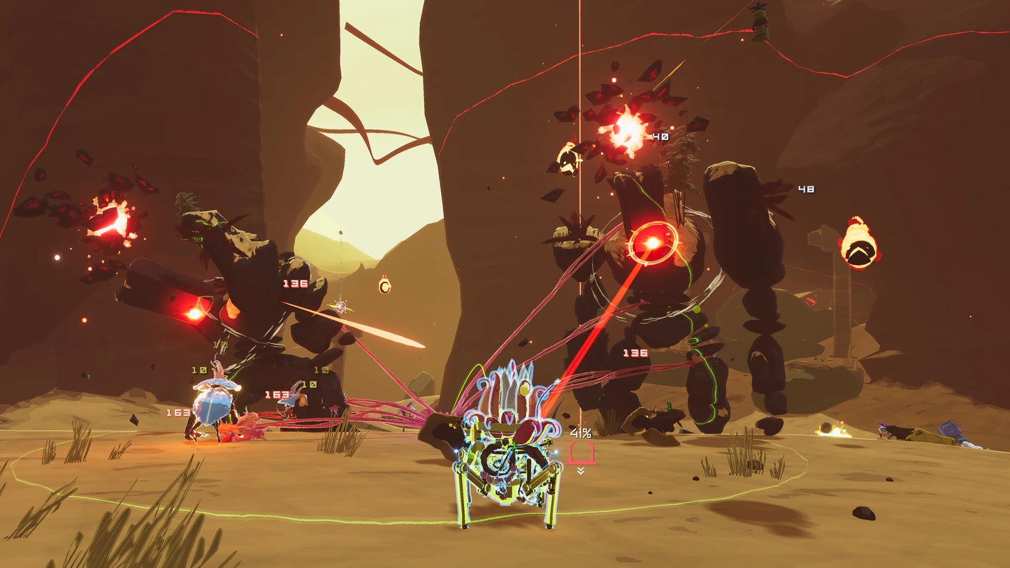 Risk of Rain 2 for PlayStation 4 (PS4) at Gamers INC, featuring frantic co-op roguelike action in full 3D where you battle escalating hordes, stack outrageous item combos, and fight to survive on a mysterious alien planet with endlessly scaling difficulty gameplay screenshot