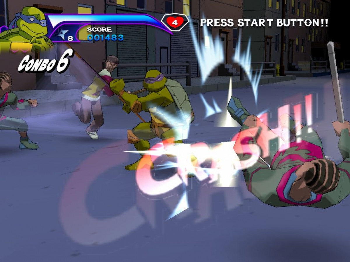 Teenage Mutant Ninja Turtles – PlayStation 2 (PS2) video game gameplay, action beat 'em up.