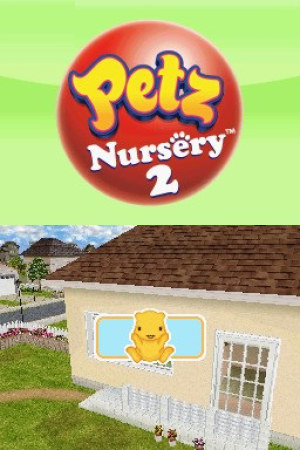 Petz: Nursery 2 start screen for Nintendo DS (DS) baby care simulation video game