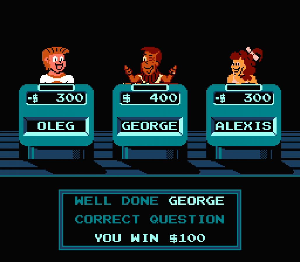 Jeopardy 25th Anniversary Edition retro NES video game Jeopardy trivia game show quiz competition multiplayer knowledge based gameplay classic console title Nintendo Entertainment System release gameplay
