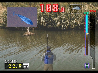 Fisherman's Bait gameplay for PlayStation 1 (PS1) retro fishing video game
