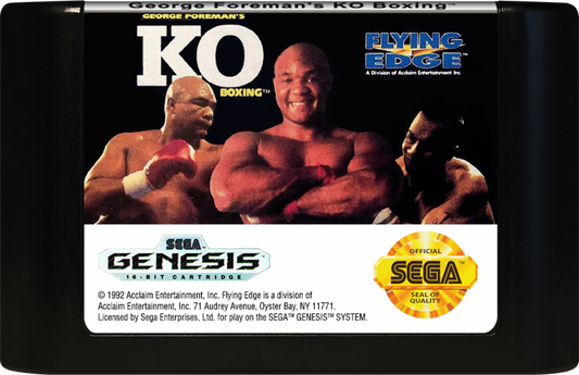 George Foreman's KO Boxing cartridge for Sega Genesis (GEN) video game