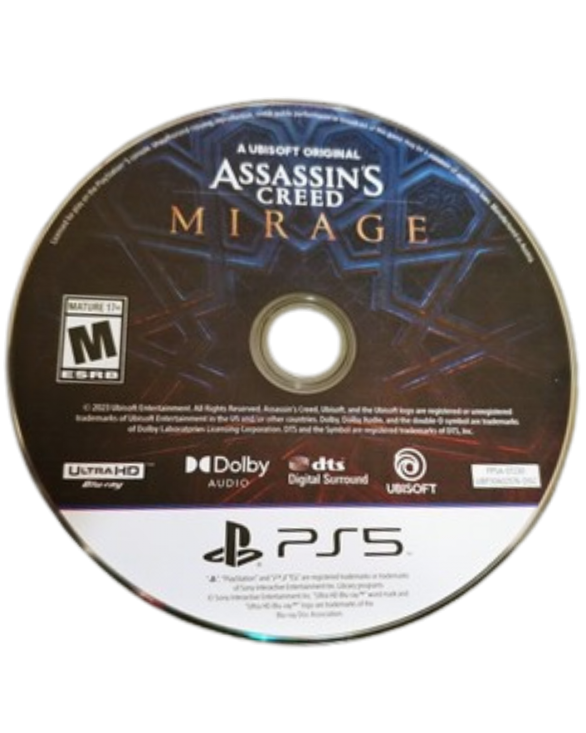 Assassin’s Creed Mirage PS5 game featuring stealth-focused action, parkour-based exploration, and a story-driven return to classic Assassin’s Creed gameplay on PlayStation 5 disc