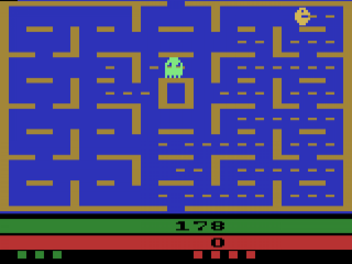 Pac-Man gameplay art for Atari 2600 (2600) video game