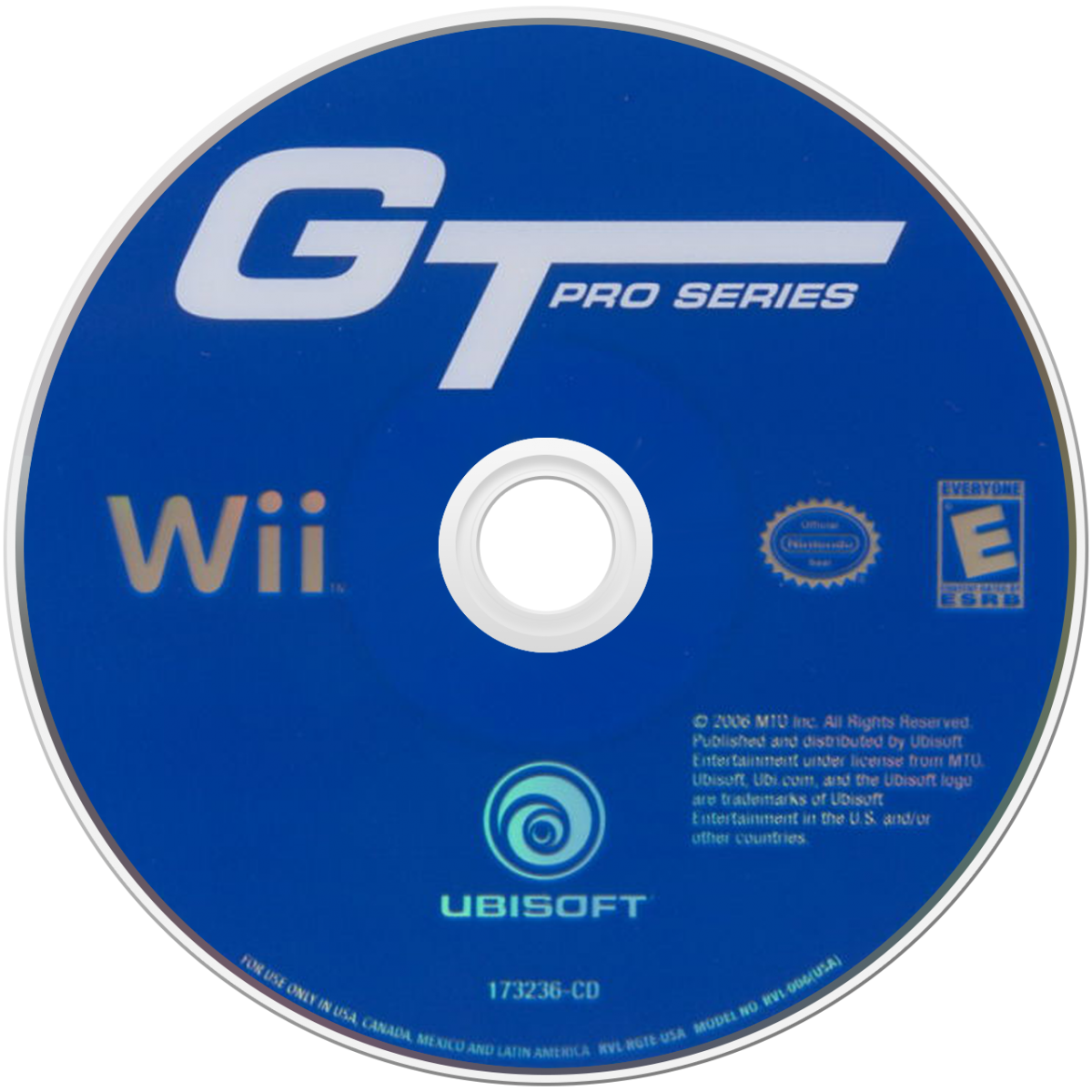 GT Pro Series for Nintendo Wii, disc for a racing video game with street racing, licensed cars, arcade driving, and competitive motorsports game