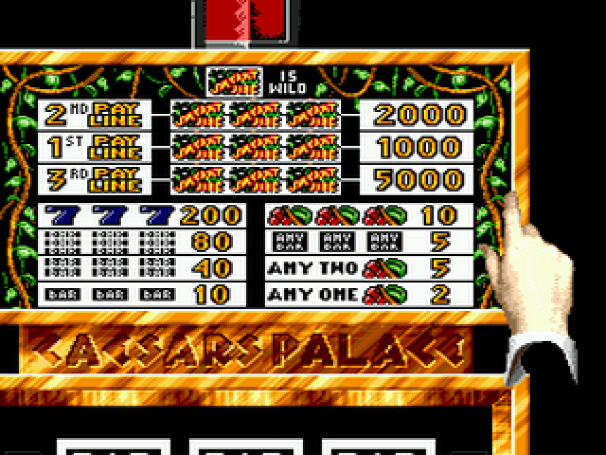 Caesar's Palace gameplay for Sega Genesis (GEN) video game