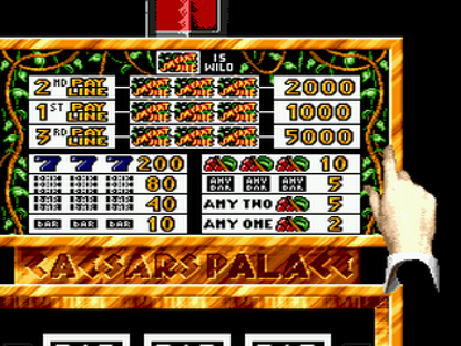 Caesar's Palace gameplay for Sega Genesis (GEN) video game