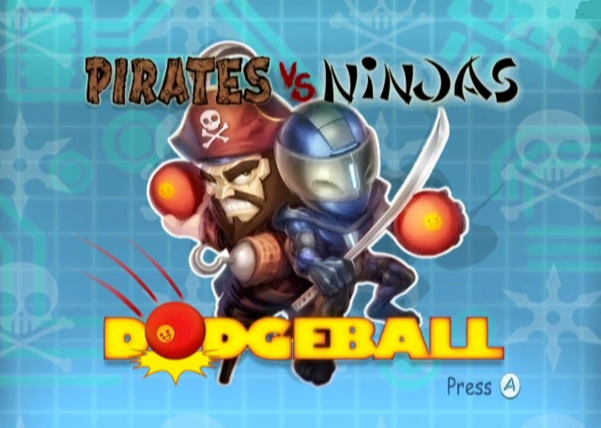Pirates vs. Ninjas Dodgeball – Nintendo Wii (Wii) arcade dodgeball action sports video game title screen