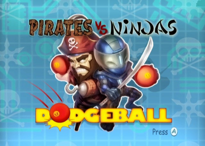 Pirates vs. Ninjas Dodgeball – Nintendo Wii (Wii) arcade dodgeball action sports video game title screen