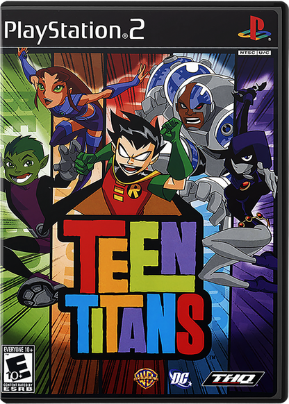 Teen Titans – PlayStation 2 (PS2) video game cover image, action beat 'em up.