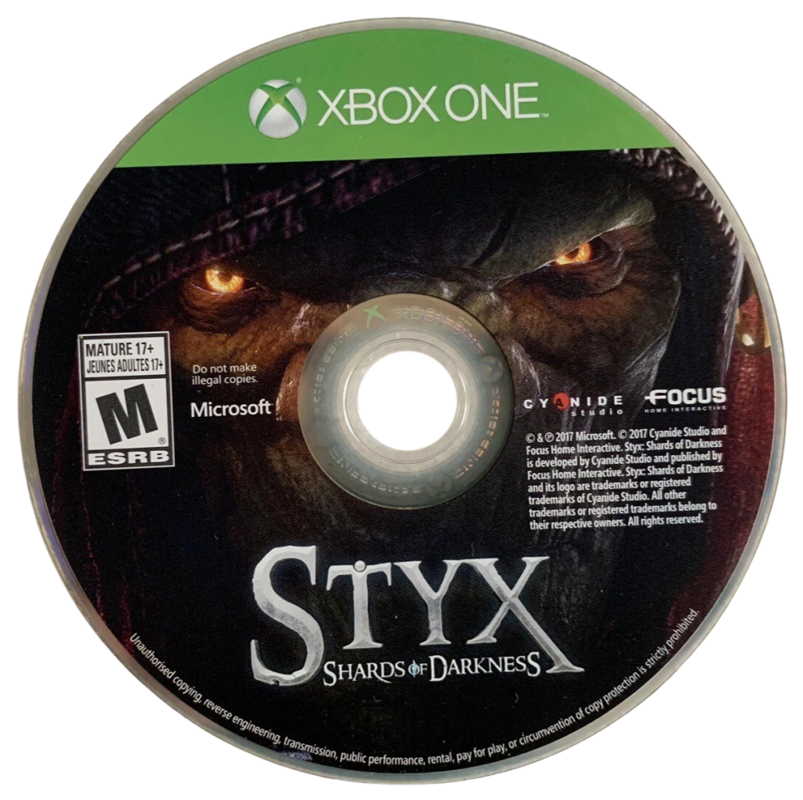 Styx: Shards of Darkness – Xbox One (XONE) disc for stealth action-adventure video game
