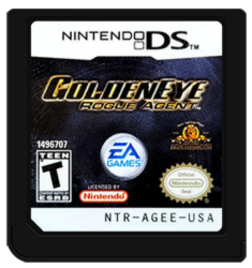 Goldeneye: Rogue Agent cartridge art for Nintendo DS (DS) video game