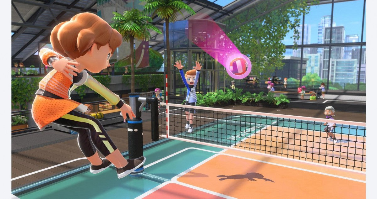 Nintendo Switch Sports with leg strap gameplay image for Nintendo Switch NS video game