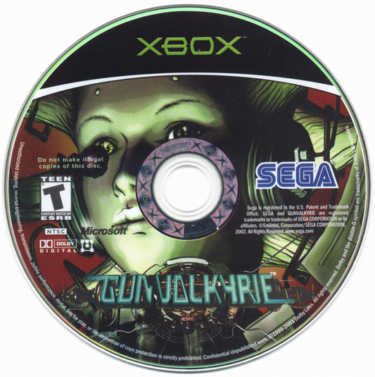 Gunvalkyrie disc for Xbox (XBOX) video game