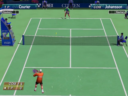 Virtua Tennis Sega All Stars Sega Dreamcast video game, arcade-style tennis sports action, multiplayer gameplay, classic SEGA console title gameplay screenshot